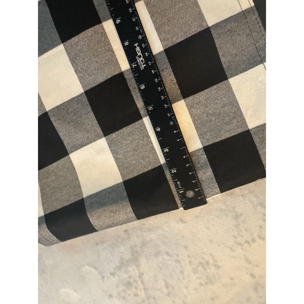 Jacquard Table Runner Black&white Plaid Design 70” X 13”